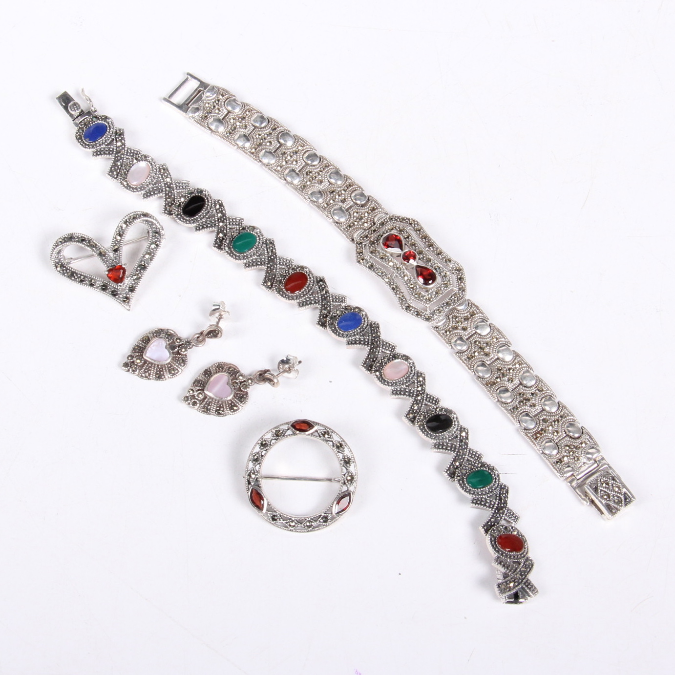 Sterling Silver and Marcasite Jewelry Selection