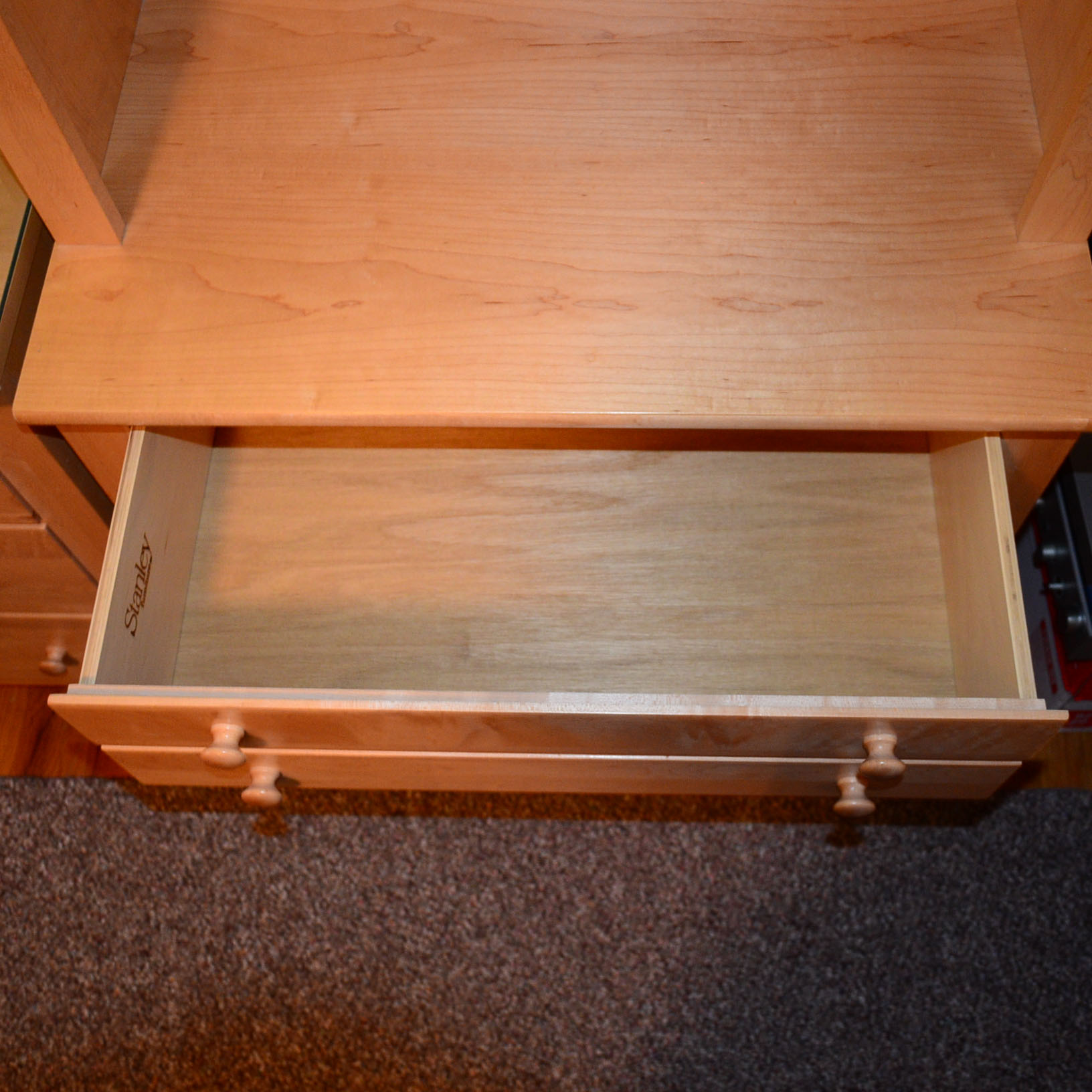 Stanley "Young America" Maple Dresser With Shelving Top