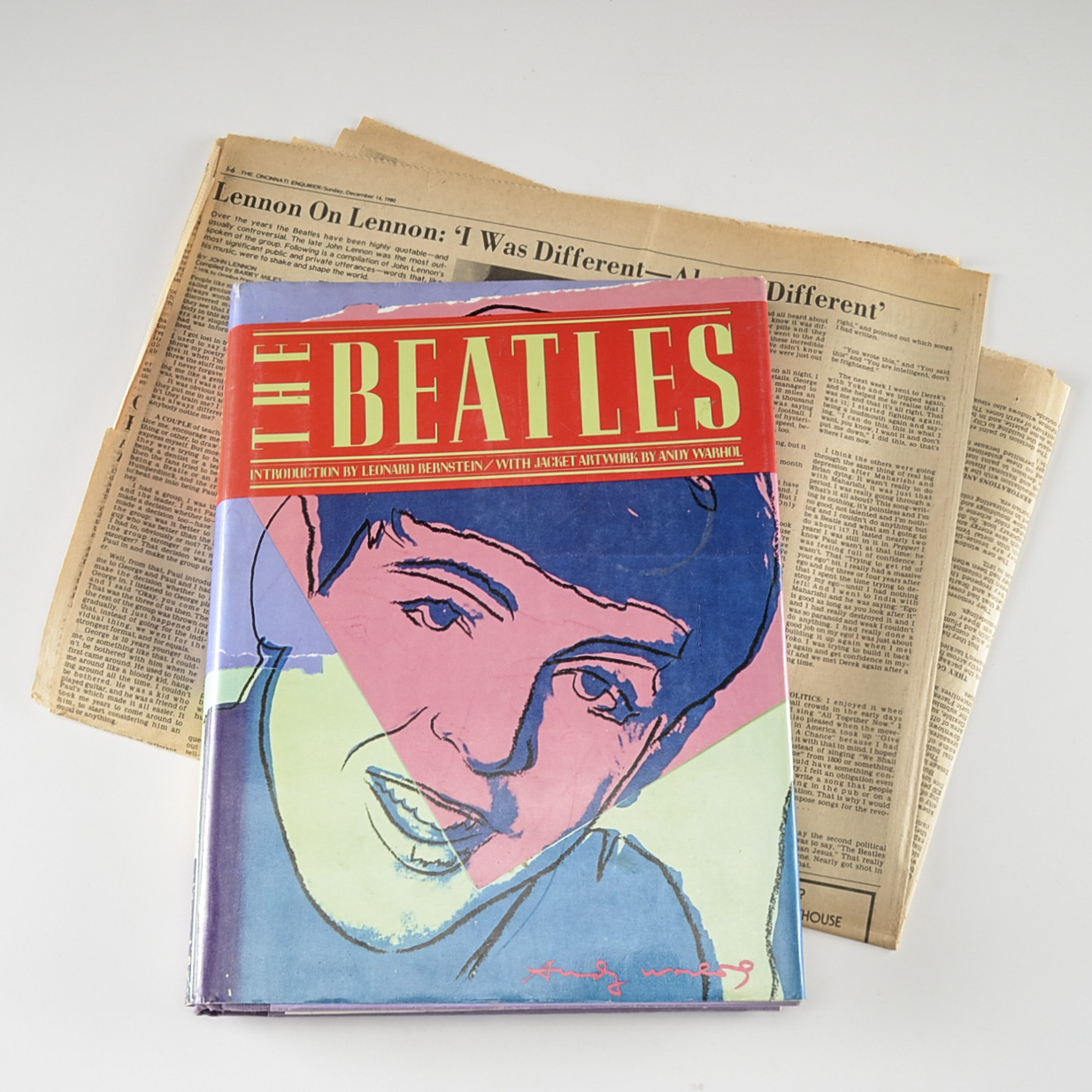 A1980 The Beatles Biography Hardcover Book with Andy Warhol Cover Art