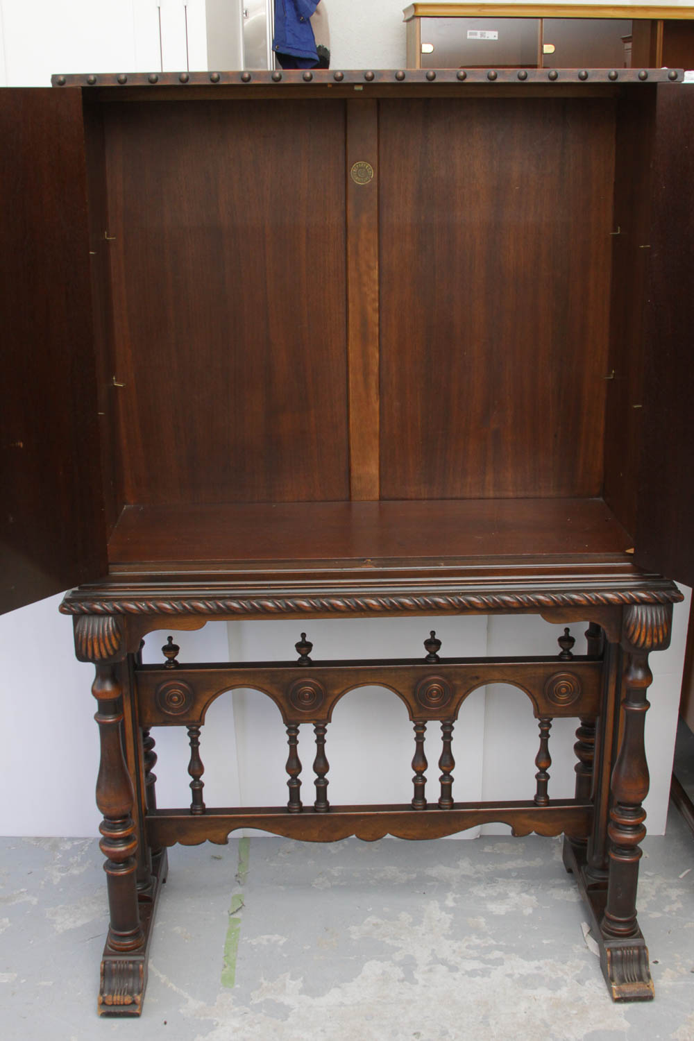 Spanish Revival Vargueño-Like Cabinet from Berkey & Gay