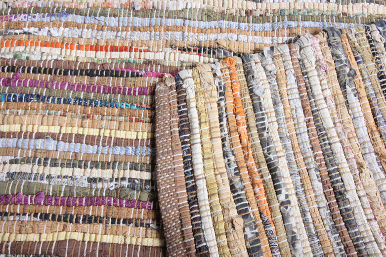 Multi-Colored Rag Area Rug