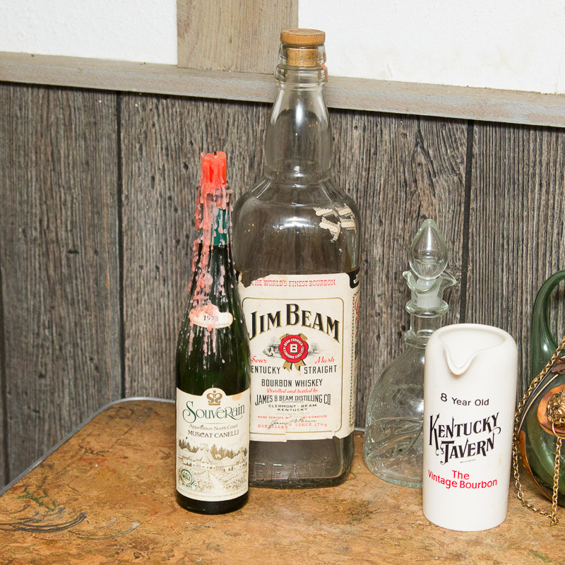 Vintage Decanter and Drinking Decor Assortment