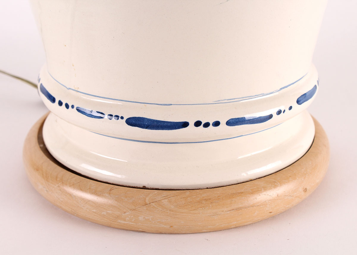 Blue and Cream Ceramic Table Lamps