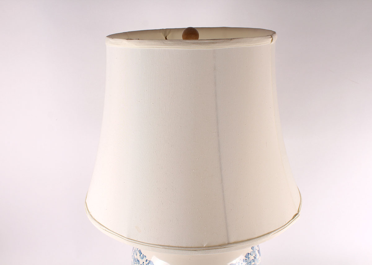 Blue and Cream Ceramic Table Lamps