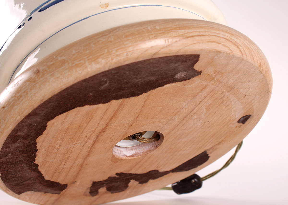 Blue and Cream Ceramic Table Lamps