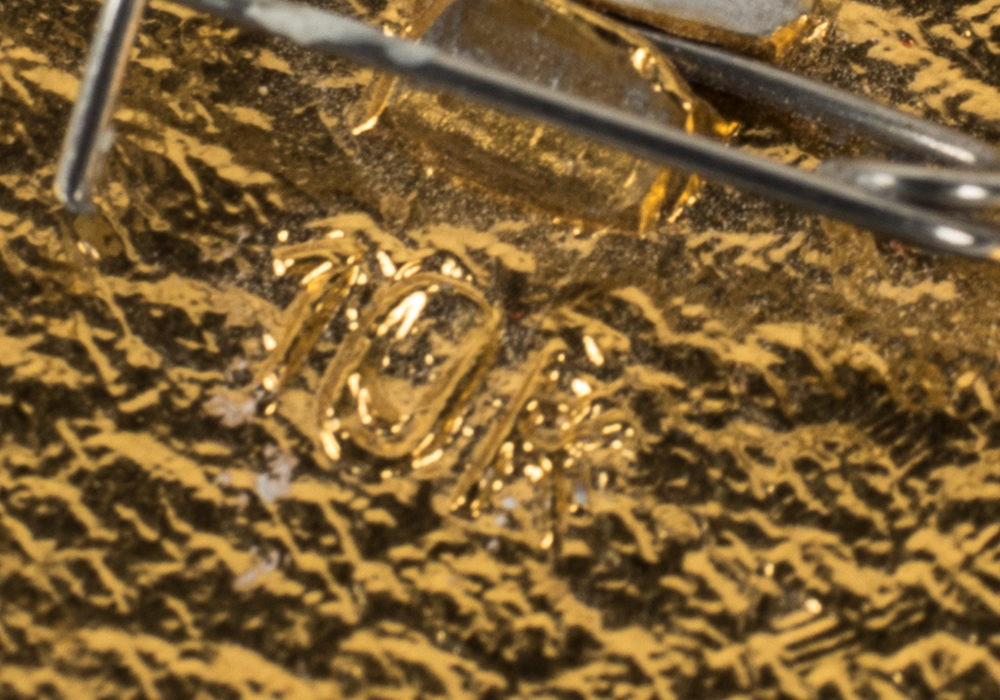 USSR Soviet Russian Red Star Pin Stamped 10K