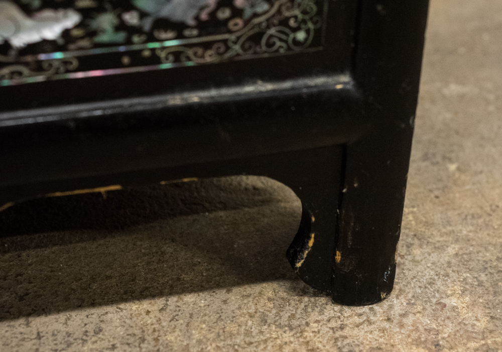 Chinese Lacquered Mother-of-Pearl Shelf