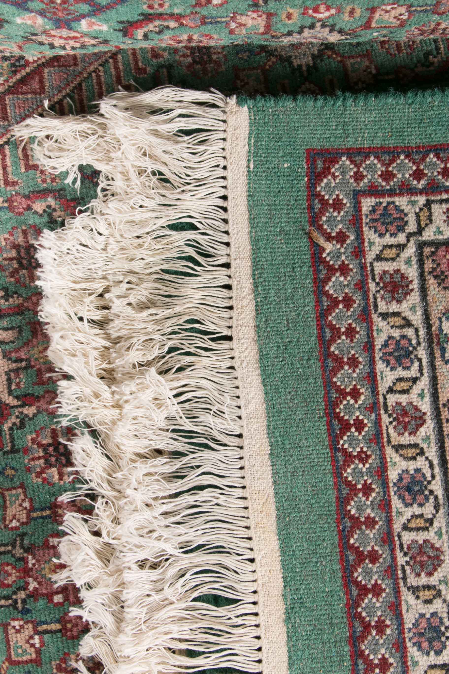 Large Handmade Indo-Bidjar Wool Area Rug