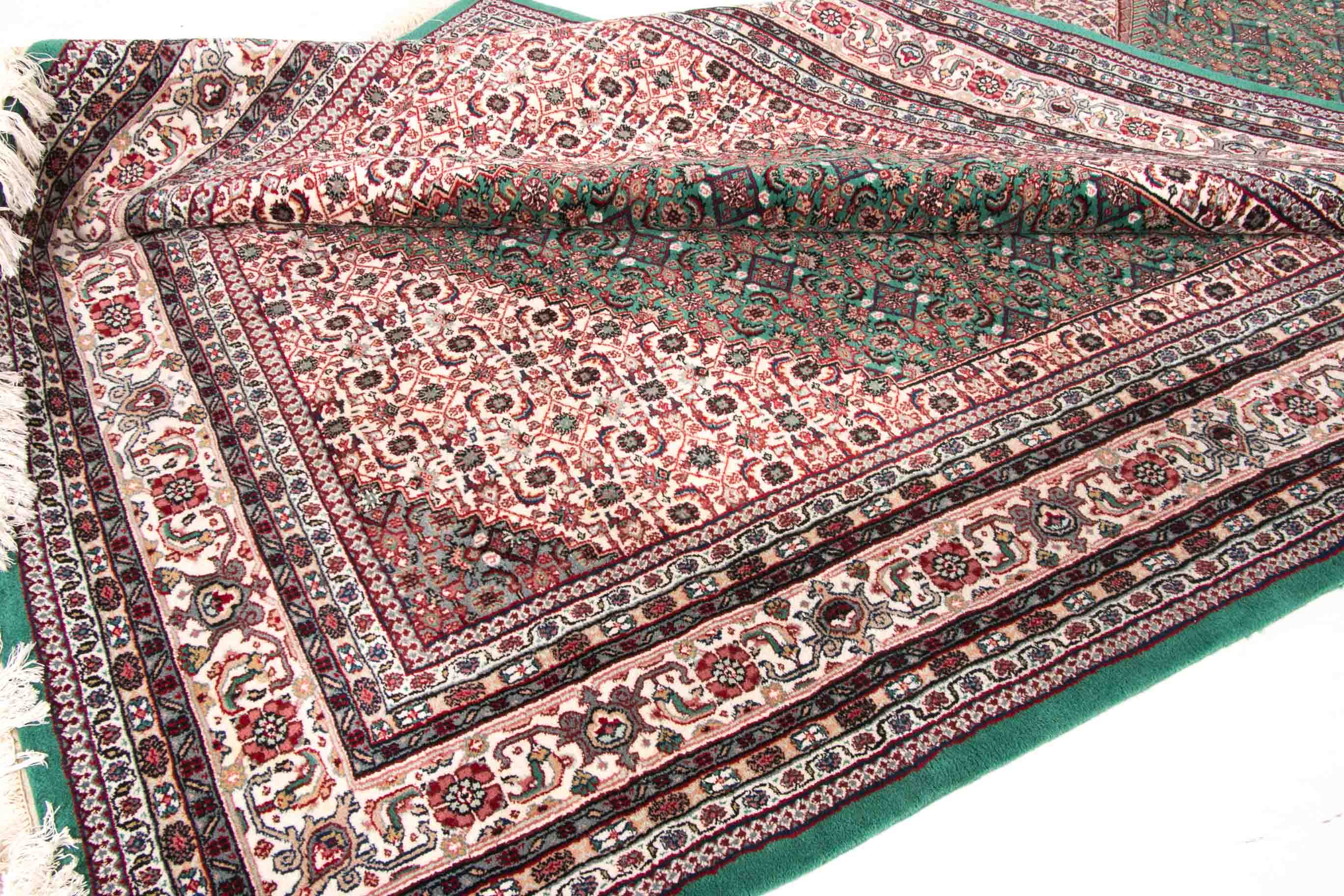 Large Handmade Indo-Bidjar Wool Area Rug