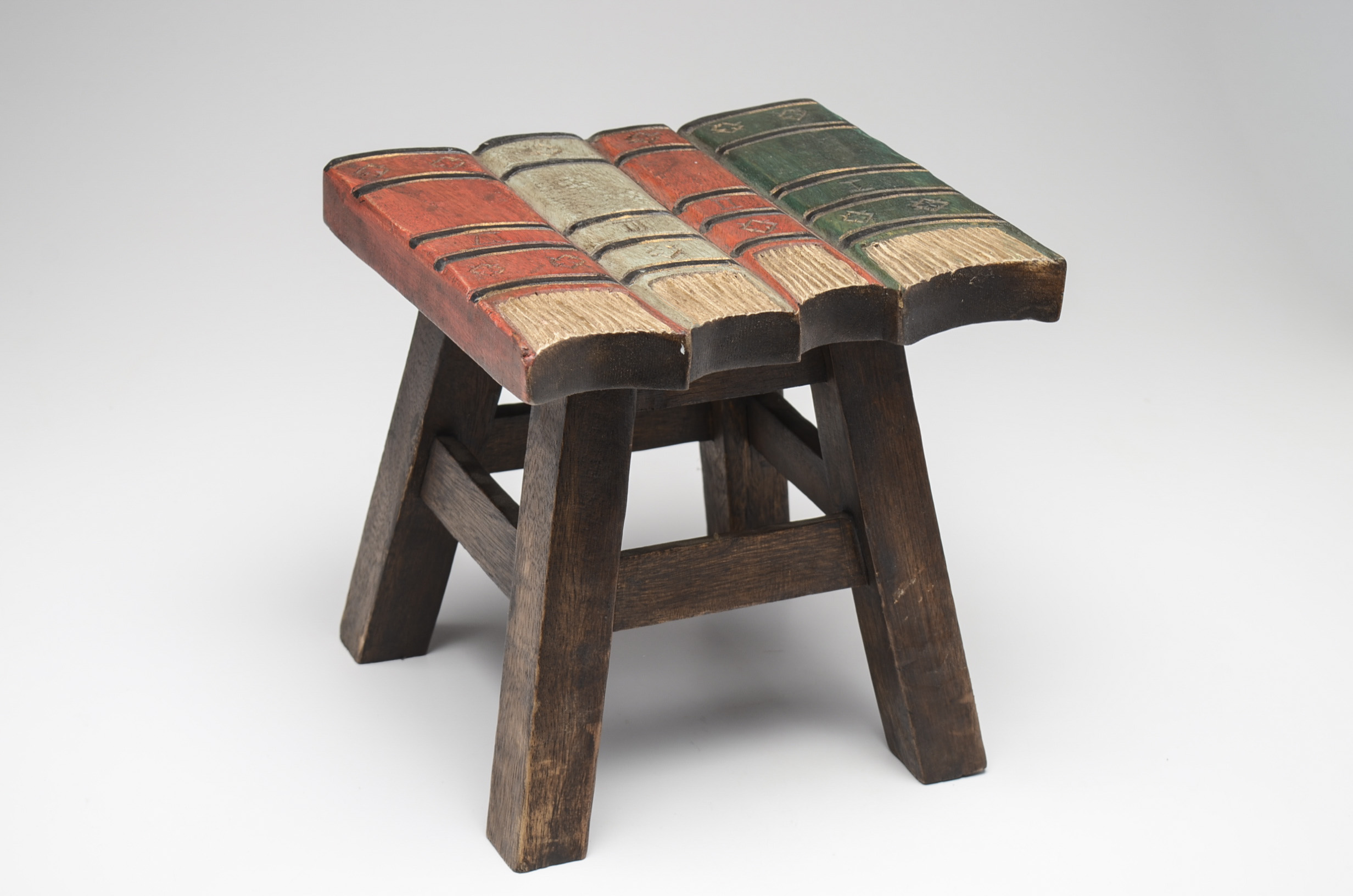 Oak Table Top Case and Small Bench