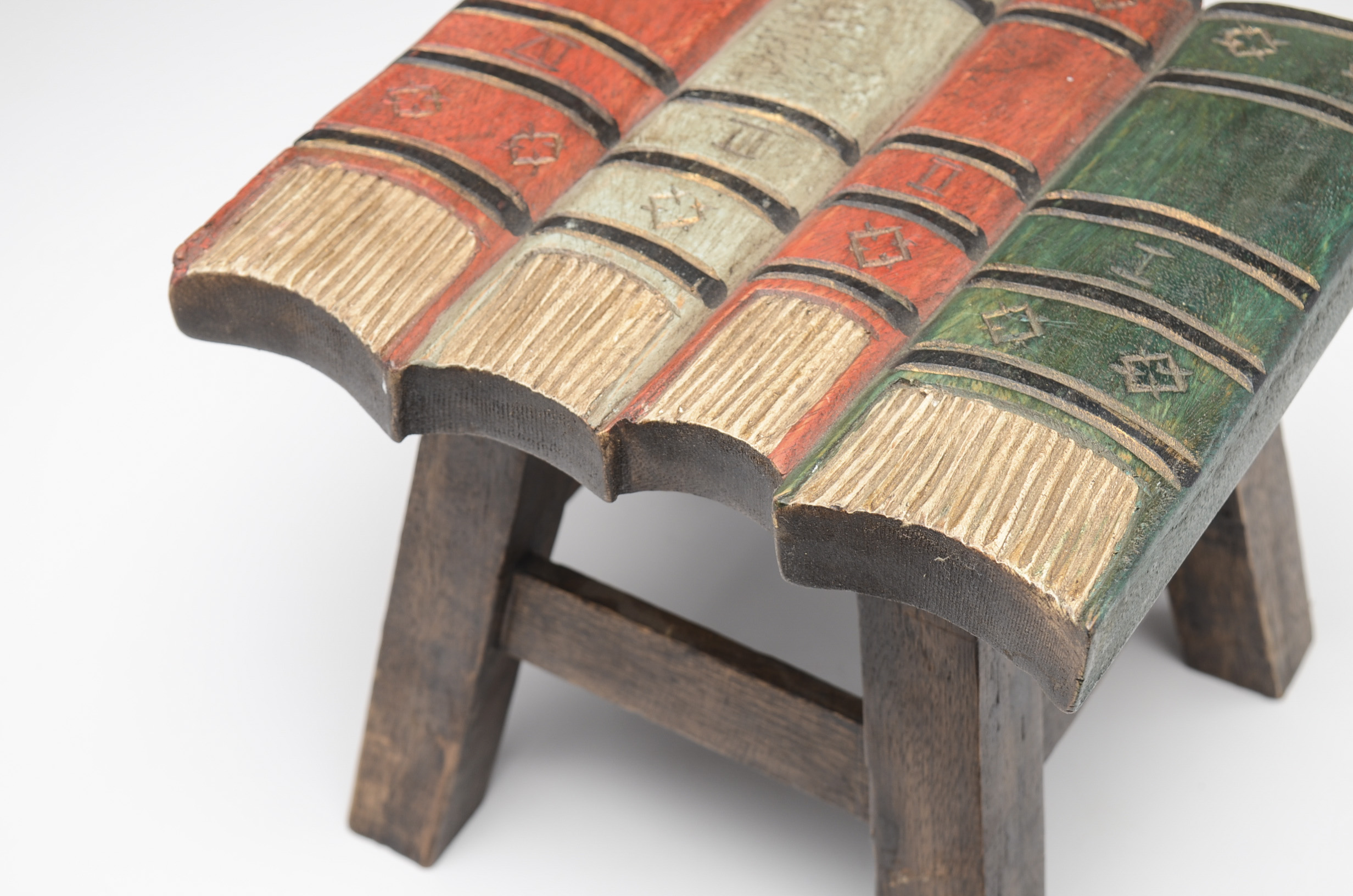 Oak Table Top Case and Small Bench