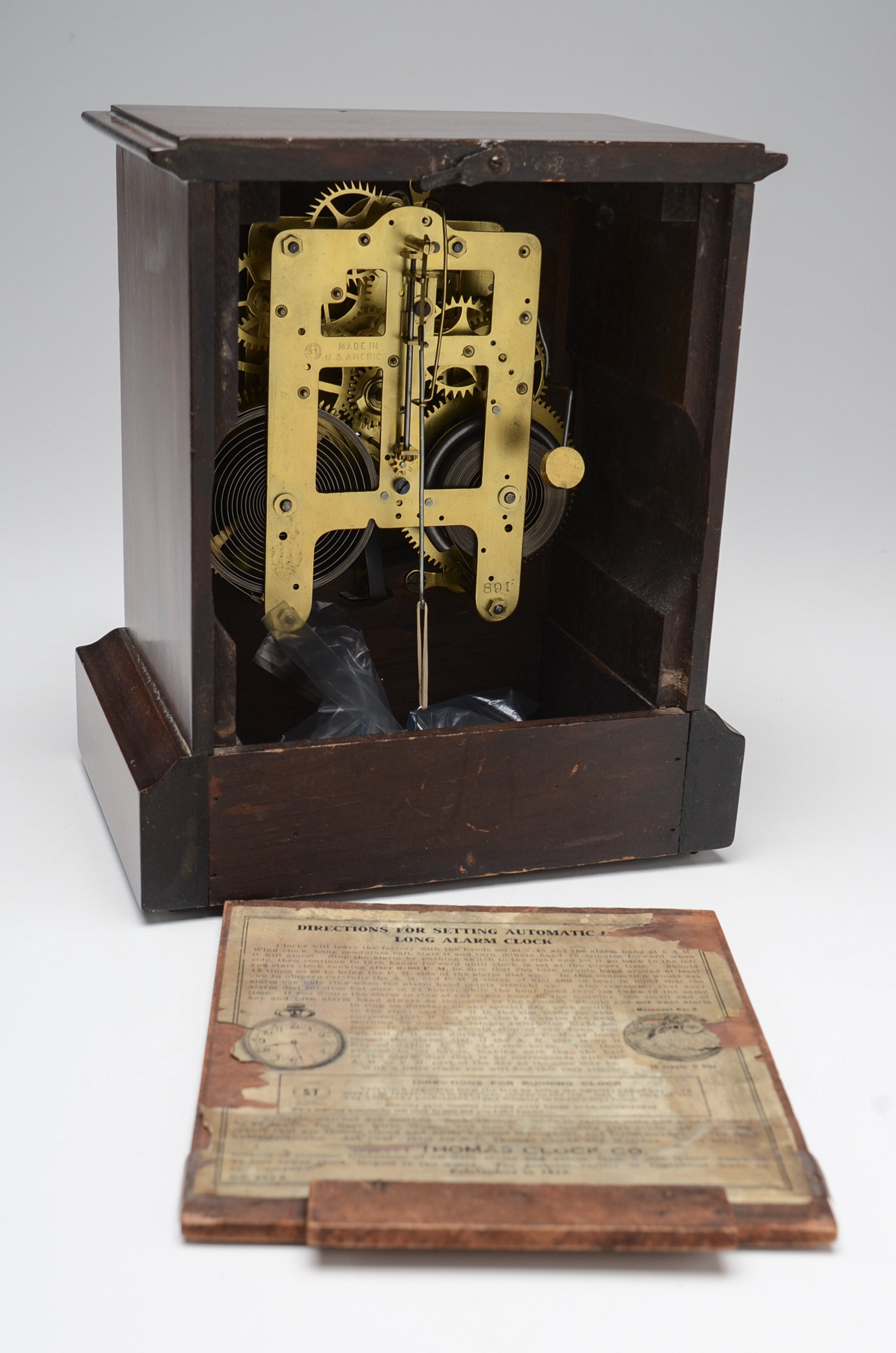 Mahogany Seth Thomas Eight Day Alarm Clock