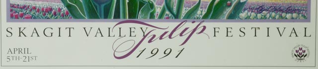 1991 Skagit Valley Tulip Festival Poster