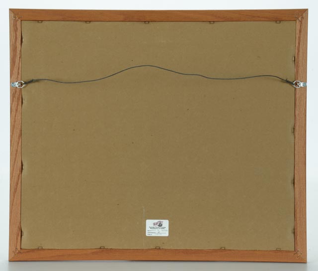 J. Gibson Offset Lithograph of Coastal Illustration with Lighthouse