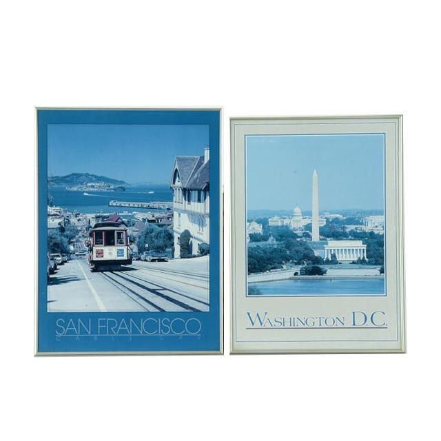 Pair of City Posters for Washington, D.C. and San Francisco