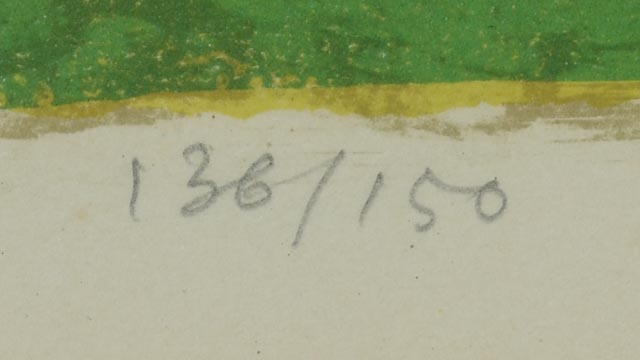 Vintage 1971 Signed Limited Edition Color Lithograph