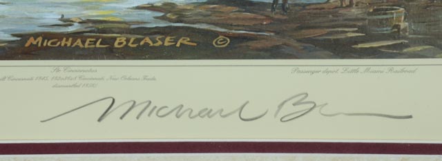 Michael Blaser Signed Limited Edition Print "The Public Landing: Cincinnati, 1850"