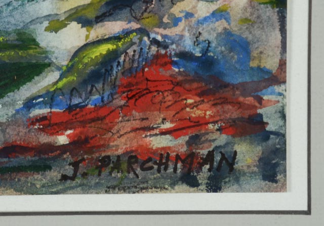 J. Parchman Original Watercolor Landscape