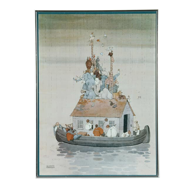 W. Heath Robinson Print "Spring Cleaning in Noah's Ark"