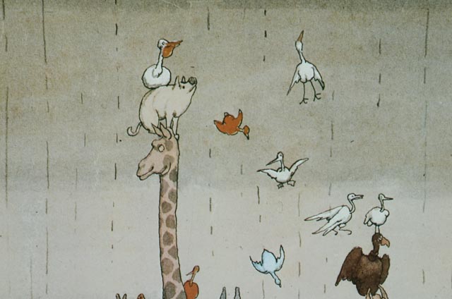 W. Heath Robinson Print "Spring Cleaning in Noah's Ark"