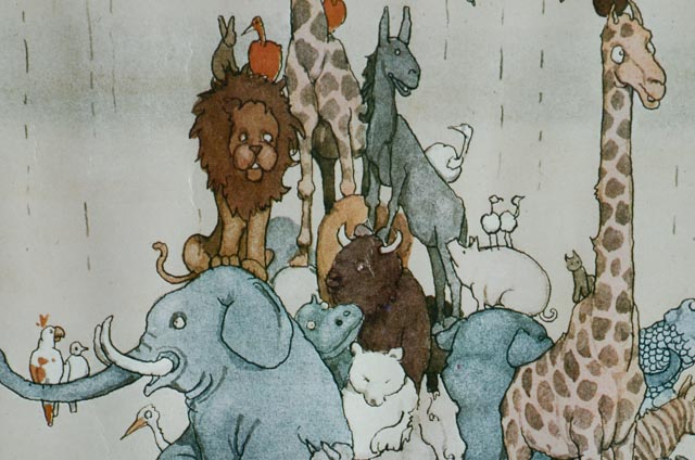 W. Heath Robinson Print "Spring Cleaning in Noah's Ark"