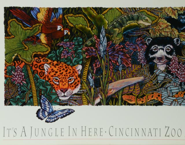 Cincinnati Zoo and Botanical Garden Poster "It's a Jungle in Here"
