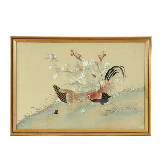 Hand-stitched Chinese Embroidery on Silk