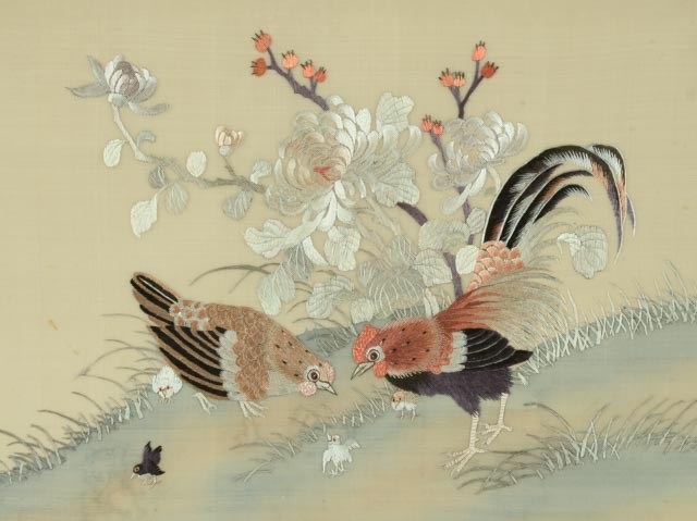 Hand-stitched Chinese Embroidery on Silk