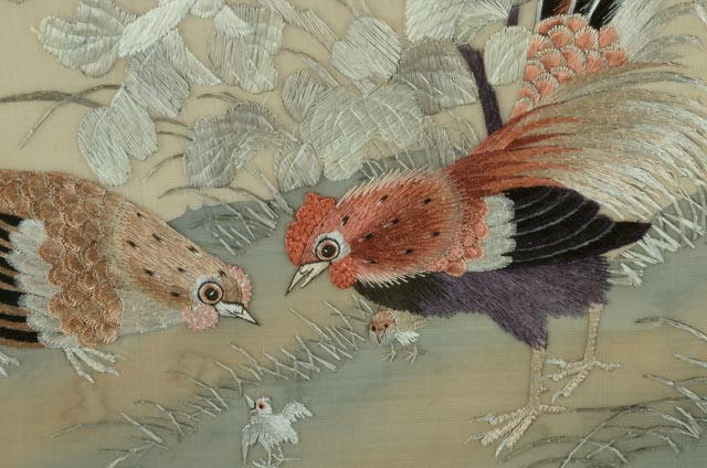Hand-stitched Chinese Embroidery on Silk