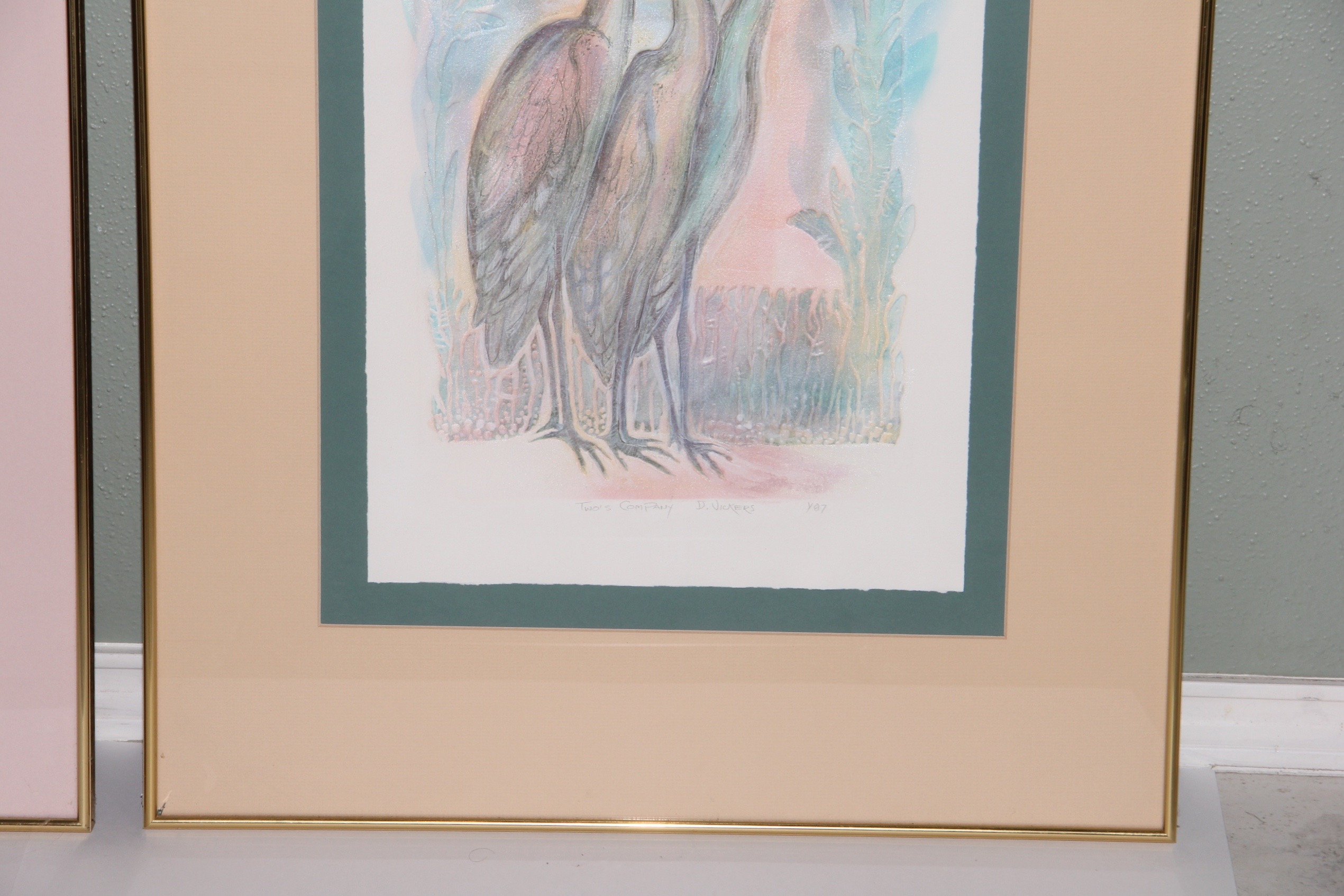 Pair of Mixed Media by D. Vickers