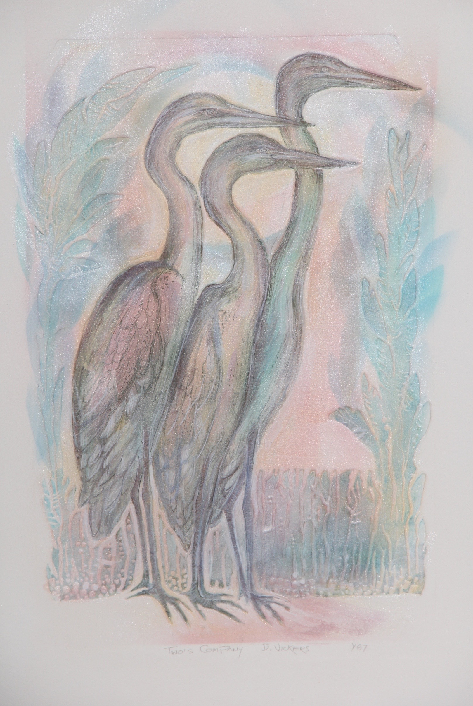 Pair of Mixed Media by D. Vickers