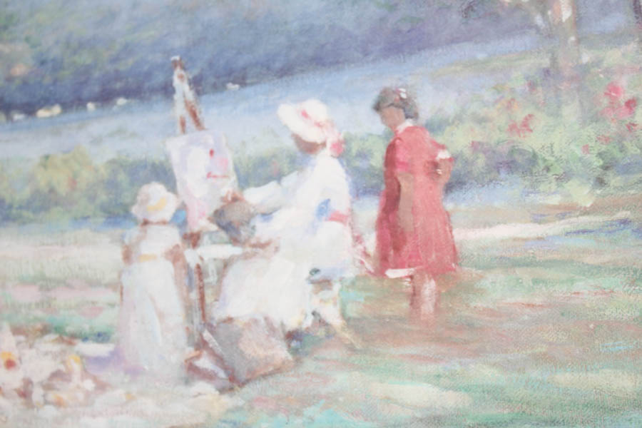 Photo Offset Lithograph after "The Picnic" by L. Gordon