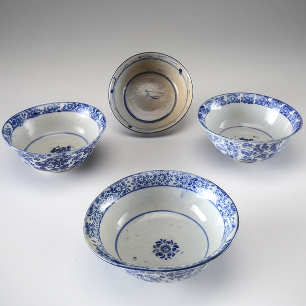 Four Antique Chinese Bowls