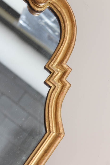 Wooden Art Nouveau Framed Mirror