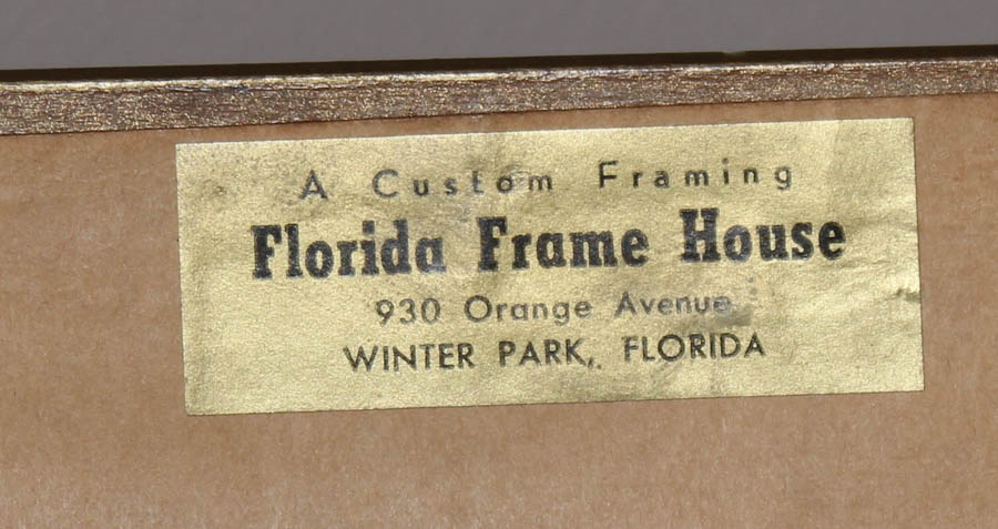 Wooden Art Nouveau Framed Mirror