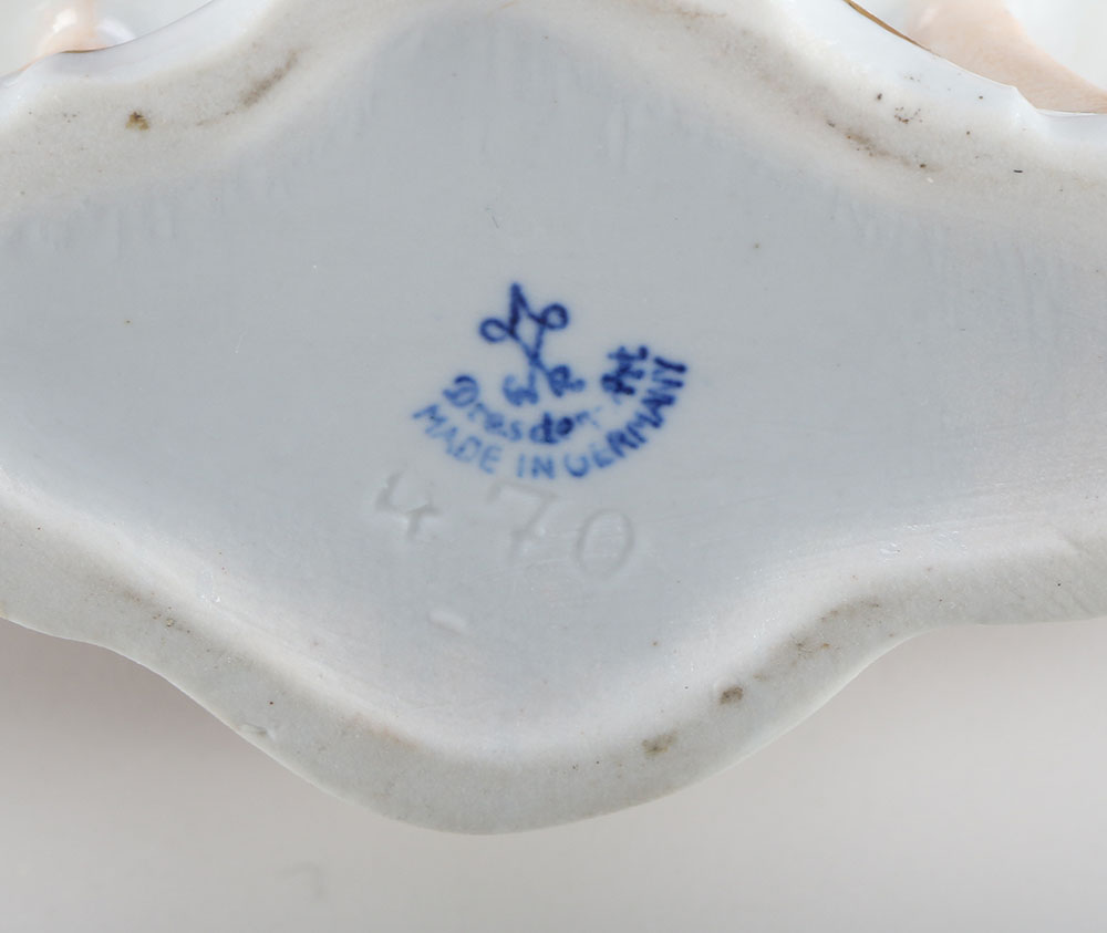 Vintage Dresden Lace Dipped Porcelain Figurines