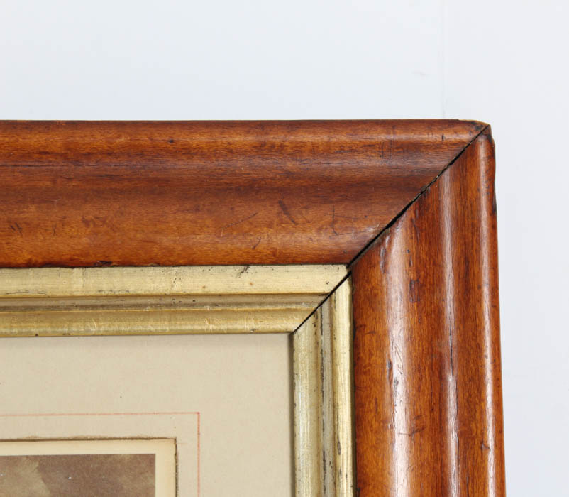 Framed Photo Offset Lithograph "First Class Packet Ship "Roscoe" of NY"