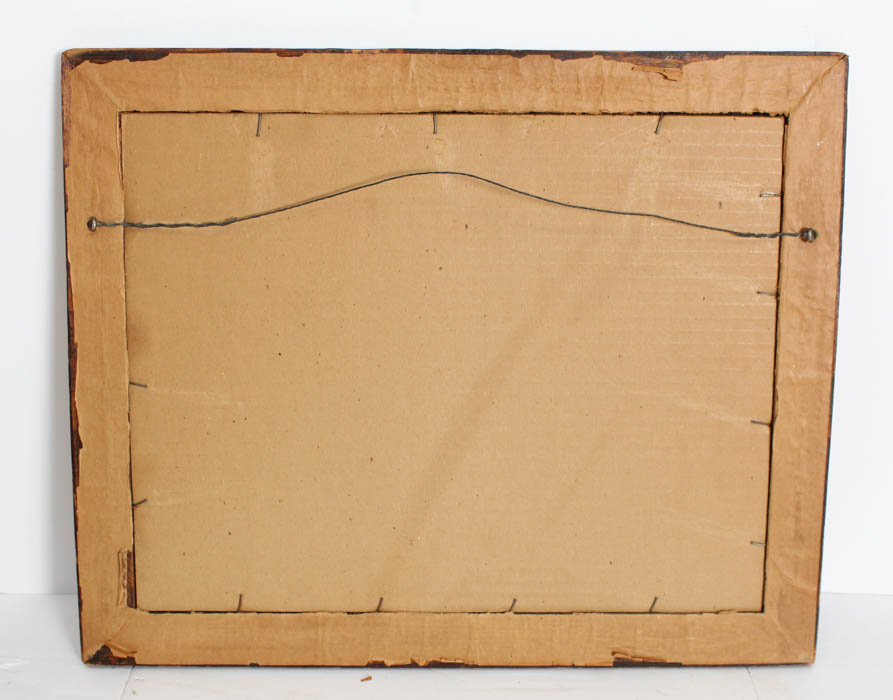 Framed Photo Offset Lithograph "First Class Packet Ship "Roscoe" of NY"