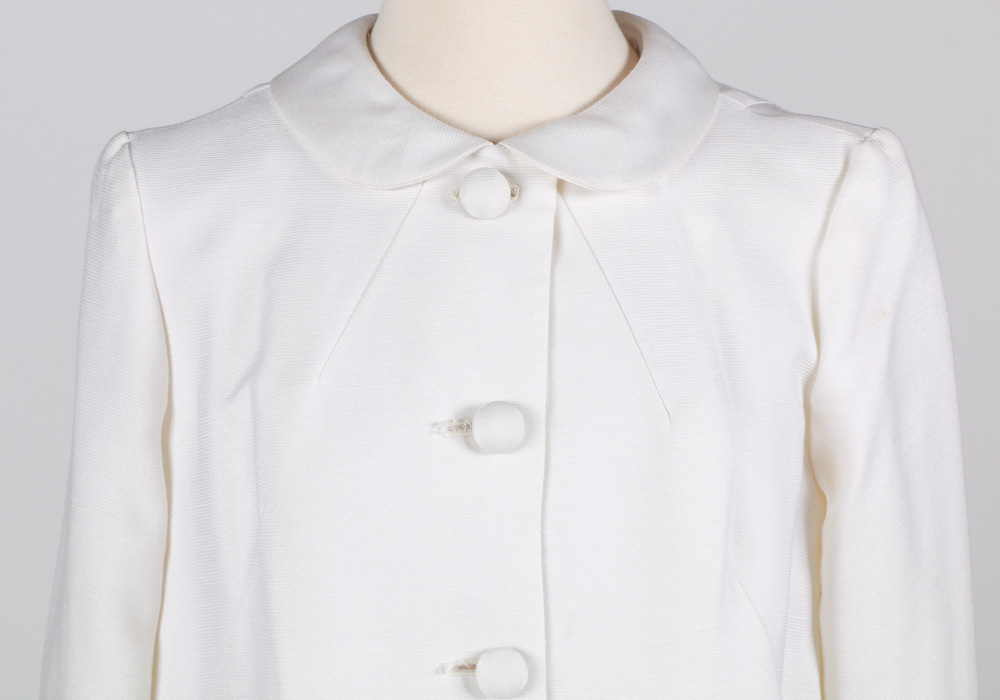 White Vintage Handmade Woman's Dress Coat