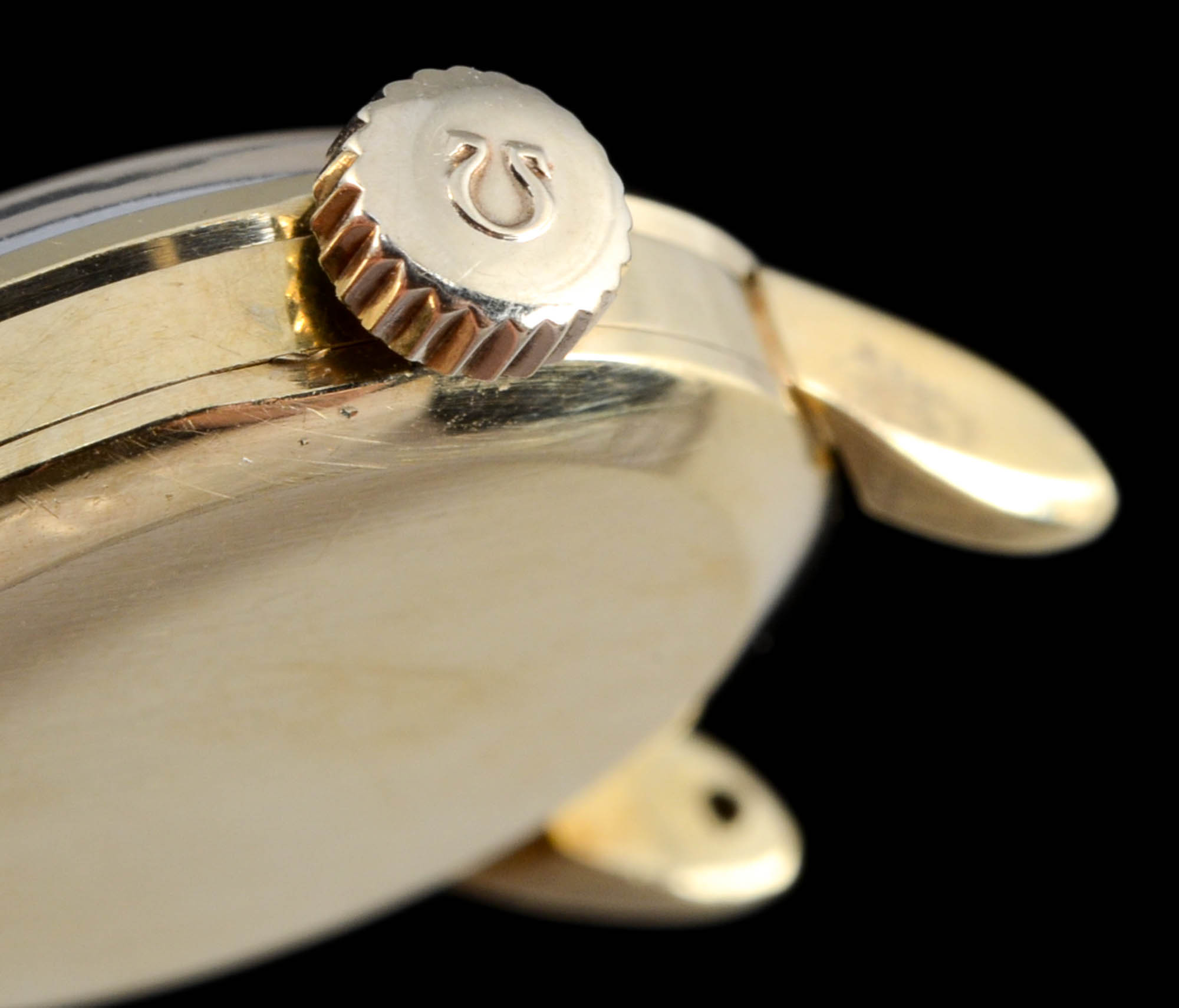 Vintage 18K Yellow Gold Omega Geneve Watch Case with a Detached Stainless Steel Two Tone Watch Band