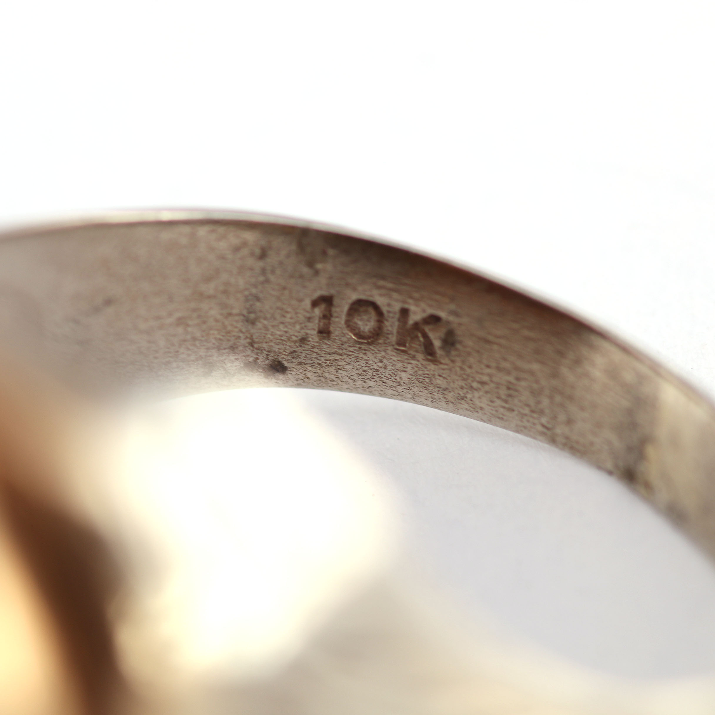 10K White Gold and Tiger's Eye Men's Ring