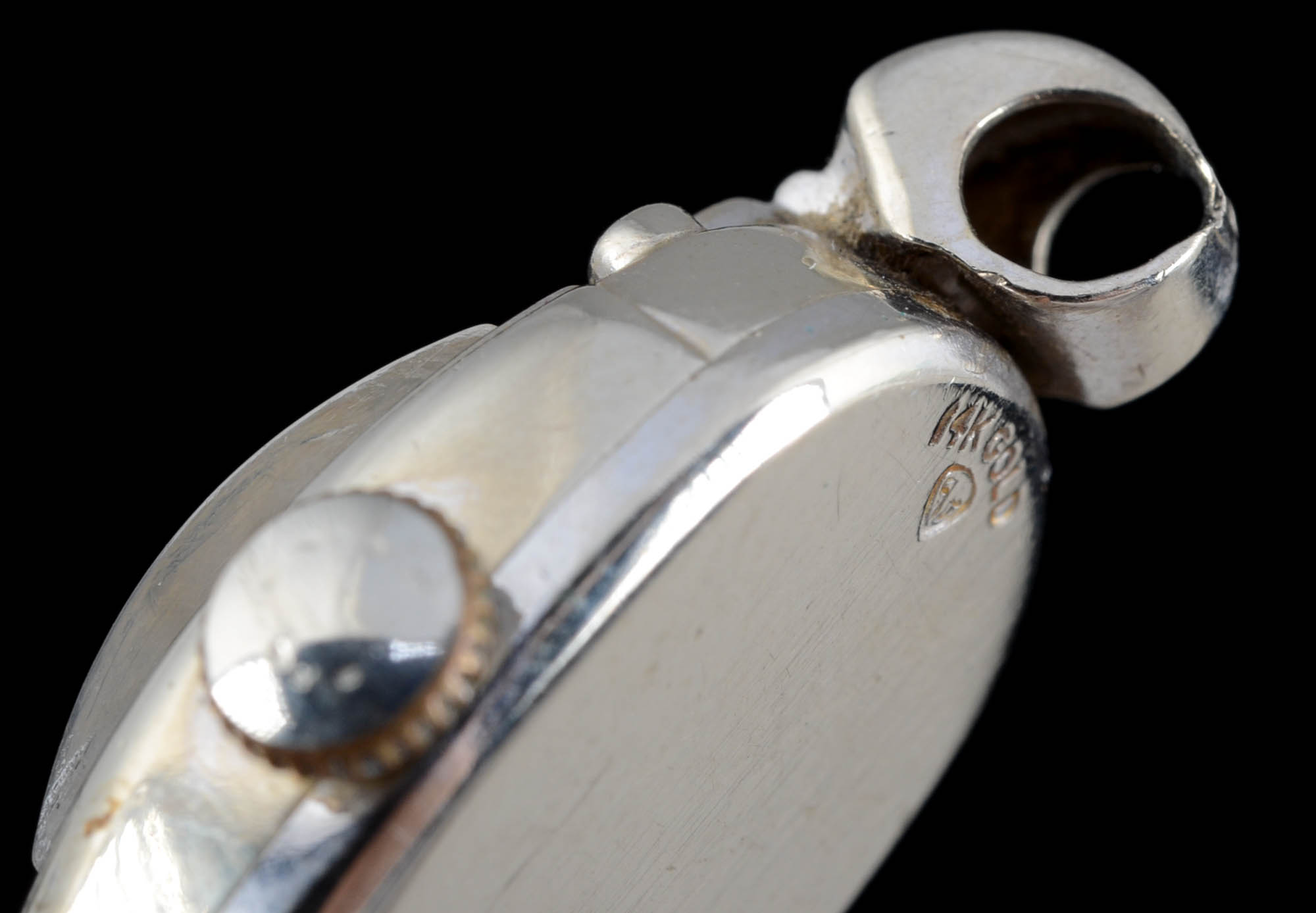 Early 20th Century Elgin 14K White Gold Watch Case with Diamond Accents