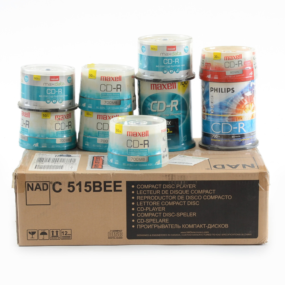 Nad C 515BEE Compact Disc Player and Blank CDs