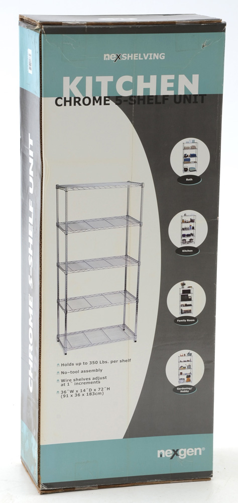 Two Metal Silver Toned Storage Units