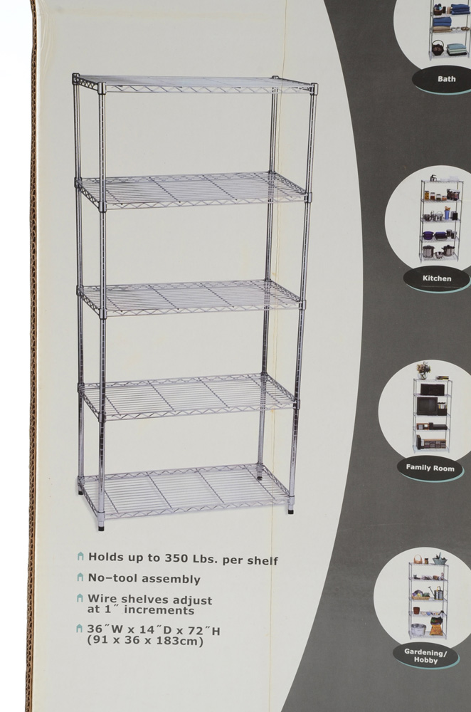 Two Metal Silver Toned Storage Units