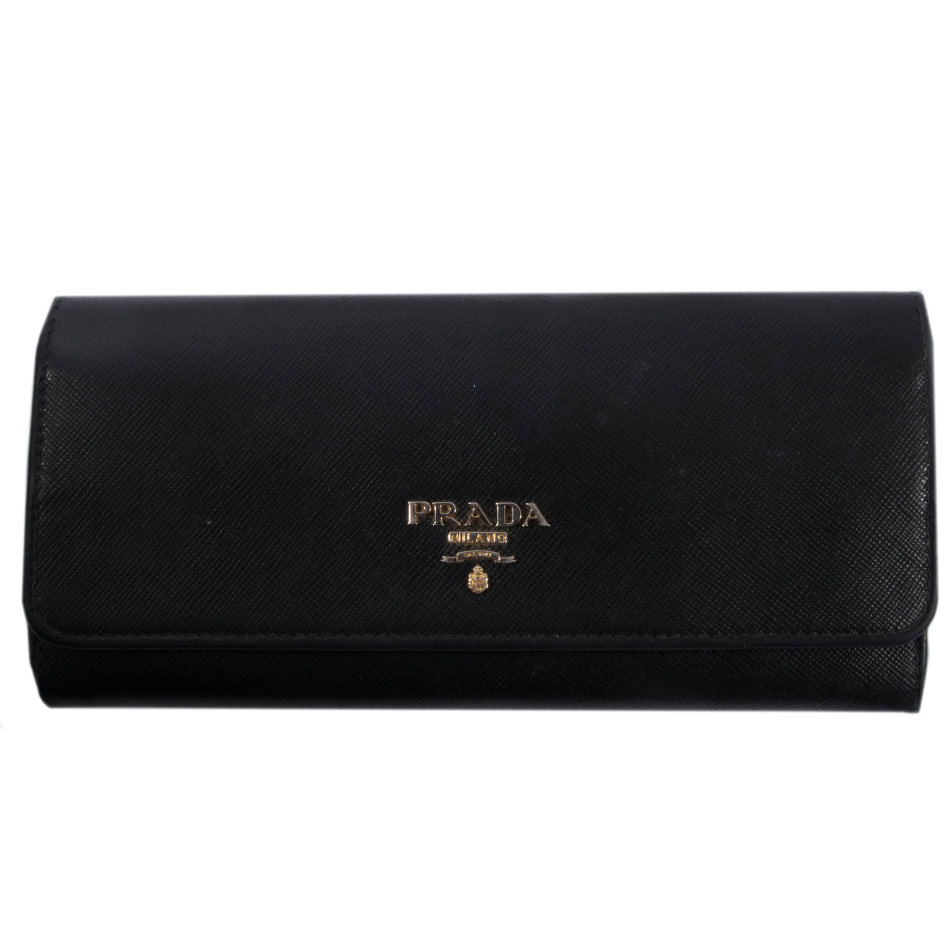 Black Leather Prada Wallet