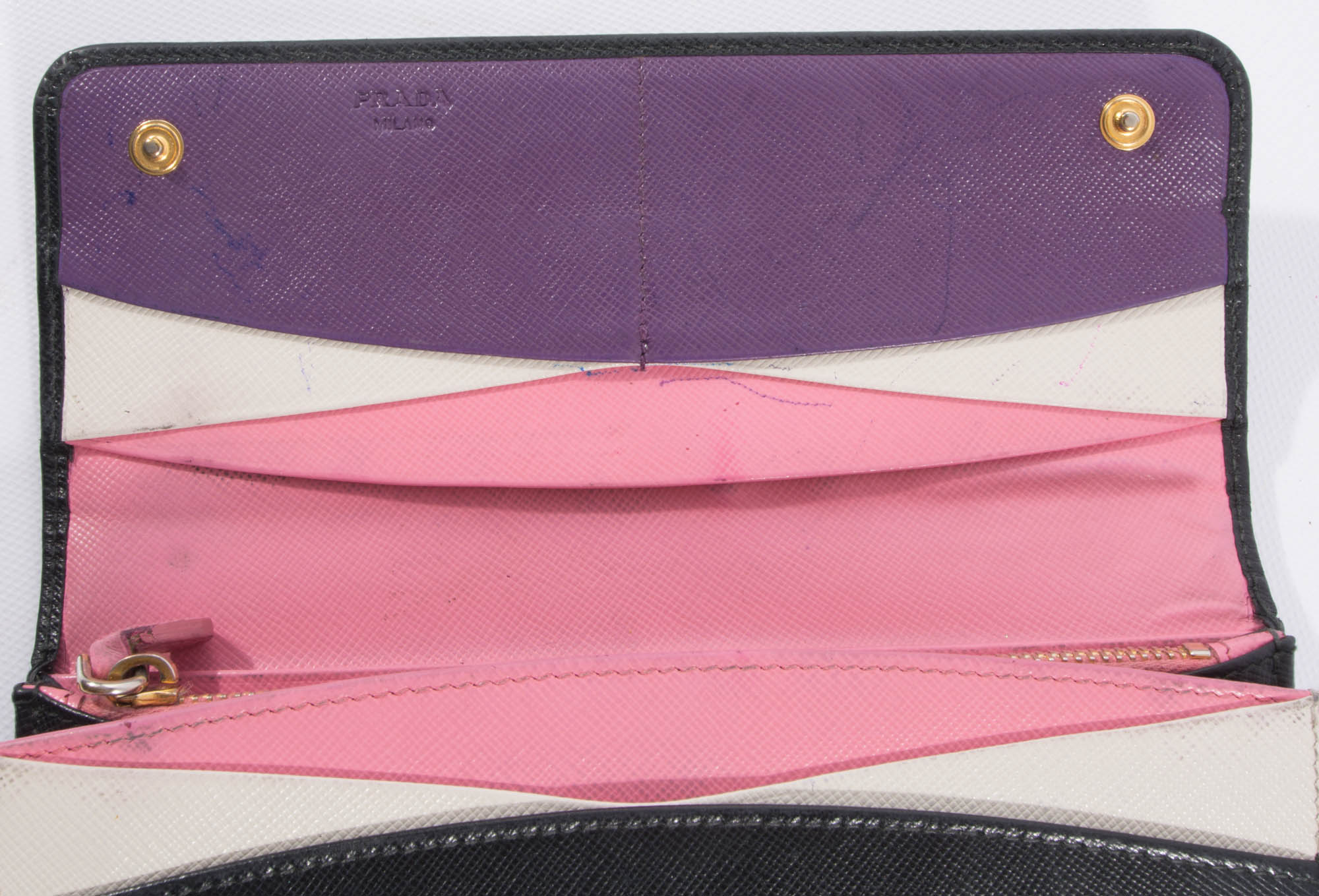 Black Leather Prada Wallet