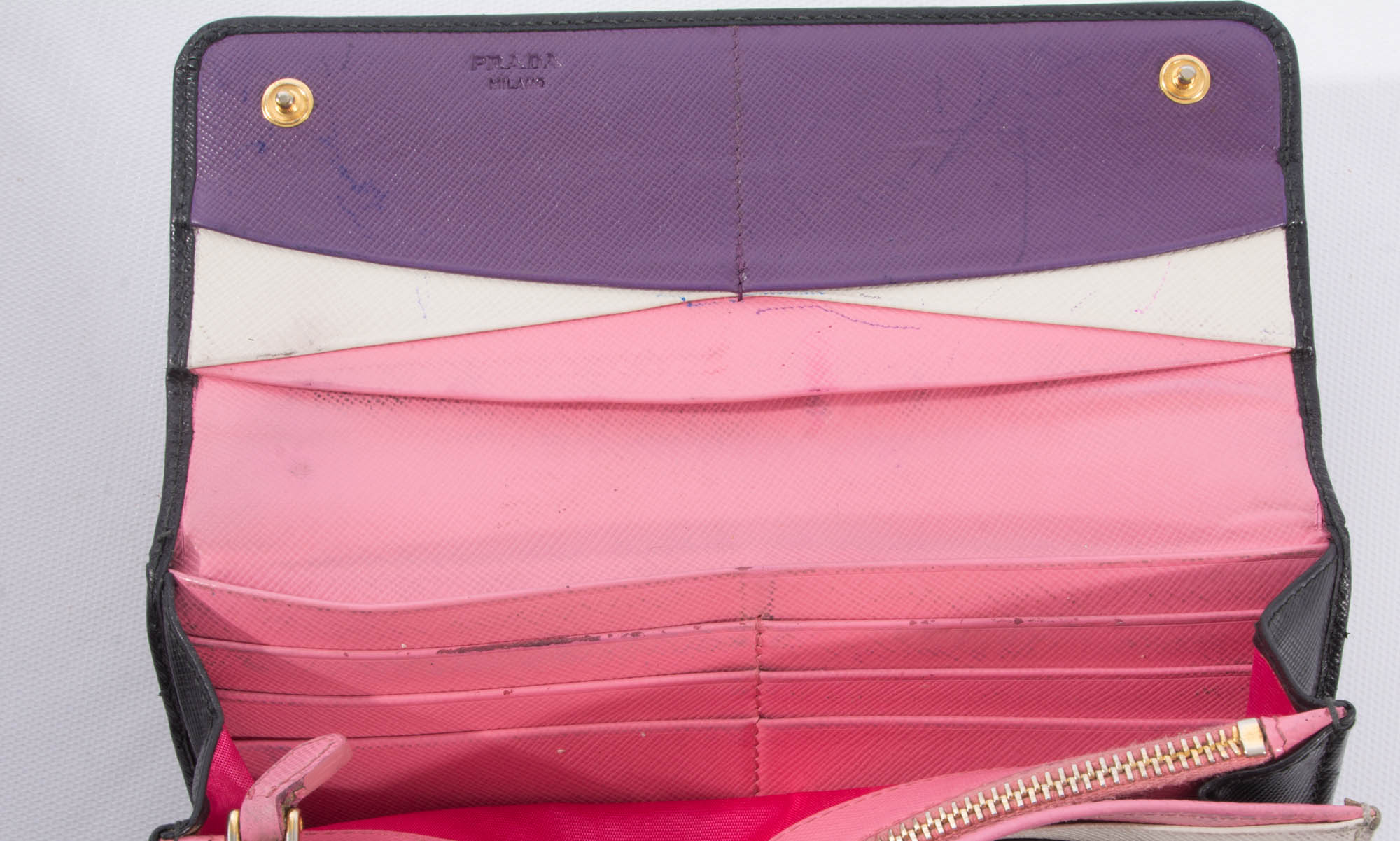 Black Leather Prada Wallet