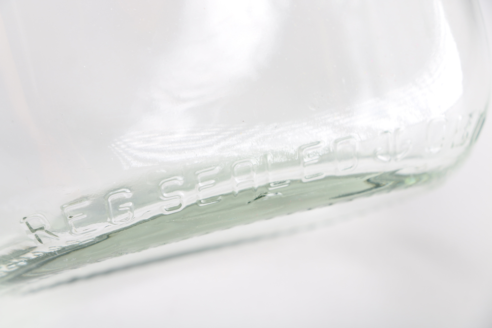 Vintage Glasco "Applicators" Apothecary Jar and Juice Bottle