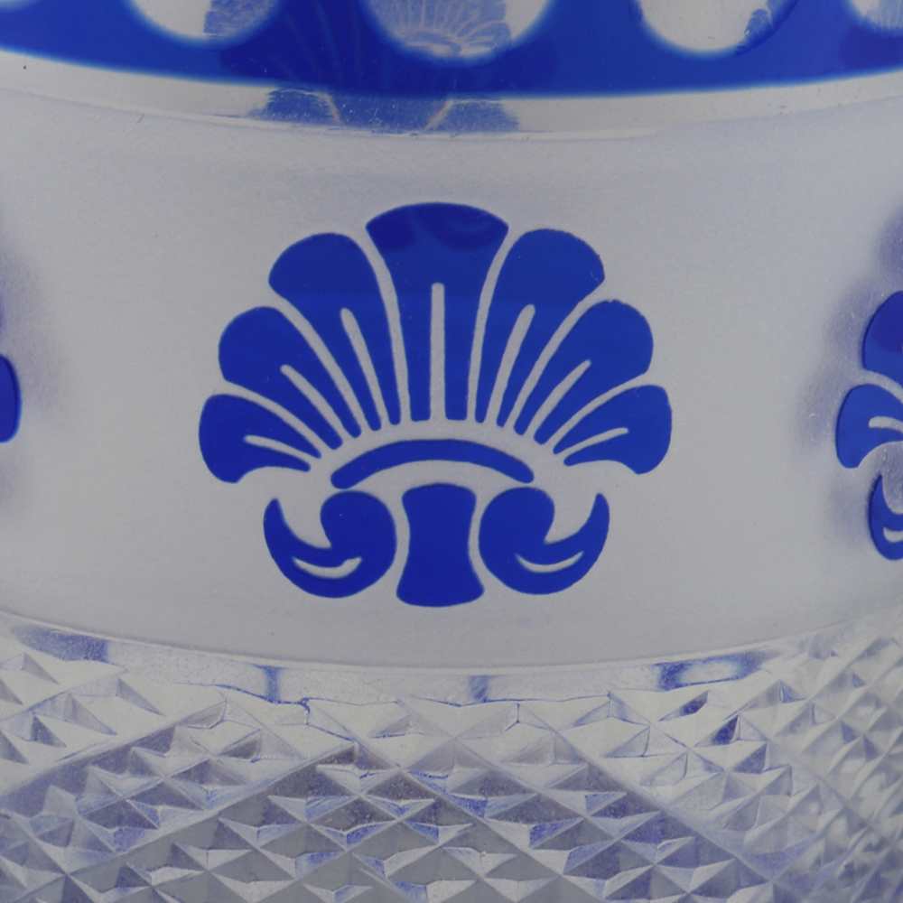 Four Colorful Crystal Drinking Glasses